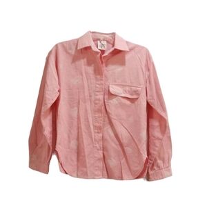 Just Glance Pink Barbie Core Retro Snap Button Front Long Sleeve Shirt S…